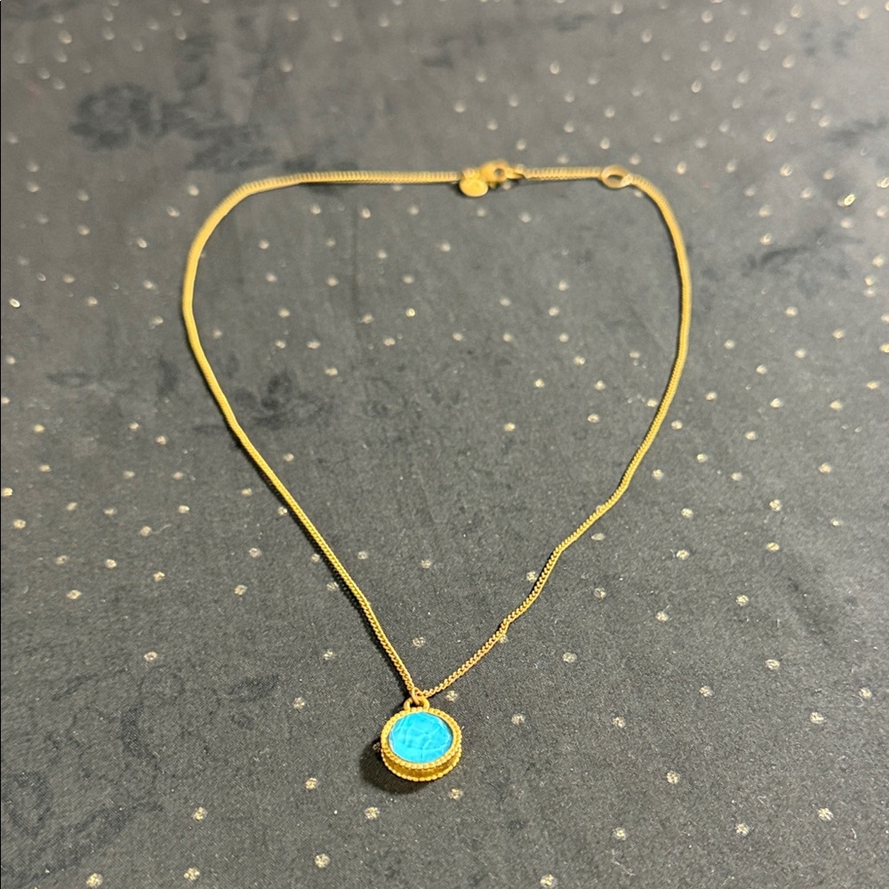 Julie Vos Gold Necklace with Turquoise Pendant - Picture 4 of 4